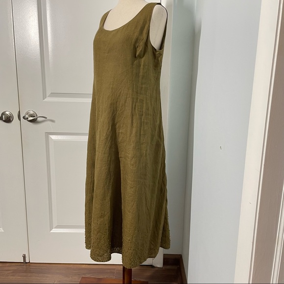 100% Linen A line Midi dress - Picture 10 of 14
